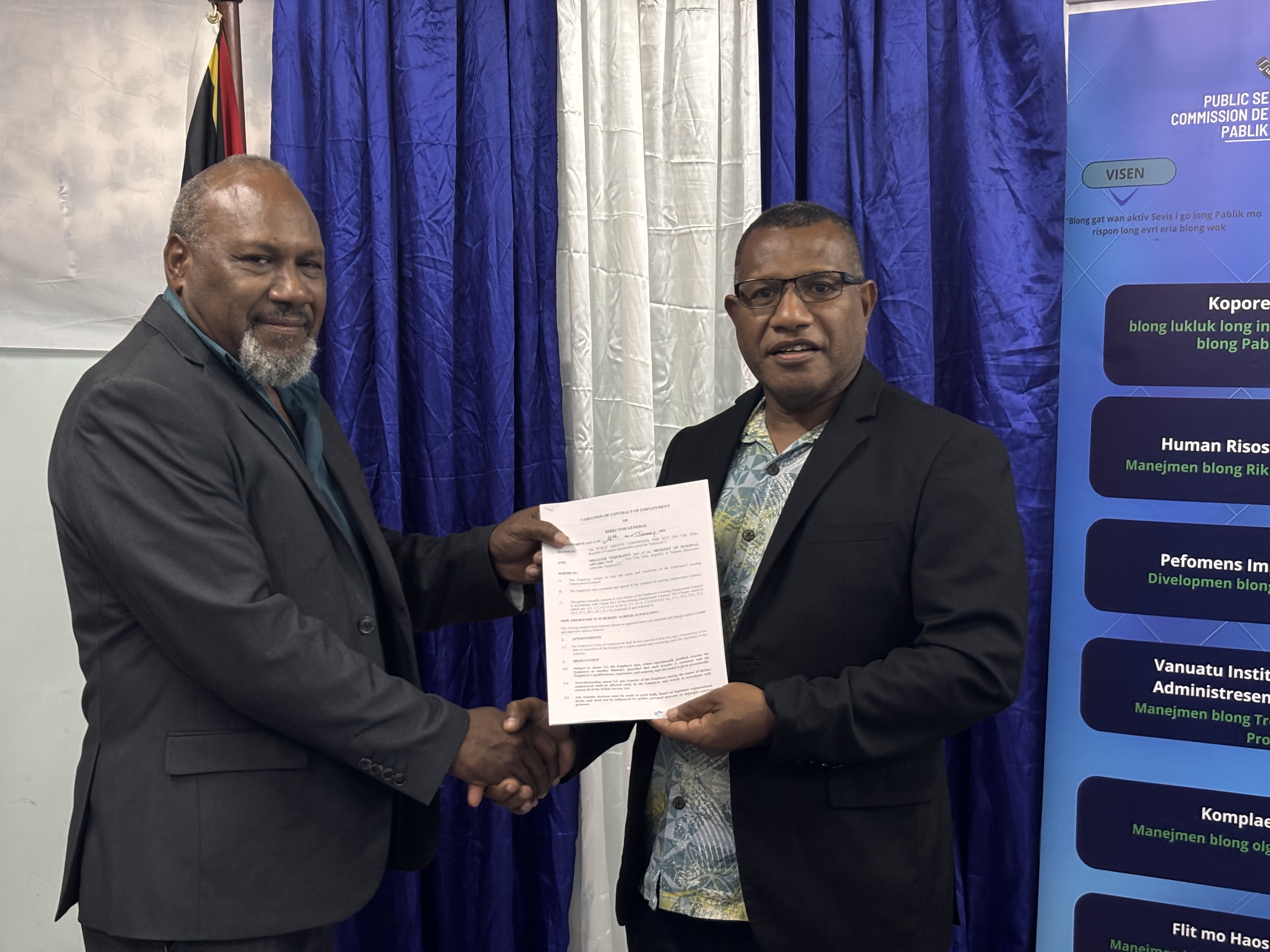 Public Service Commission Formalize Contract Variation of Director Generals